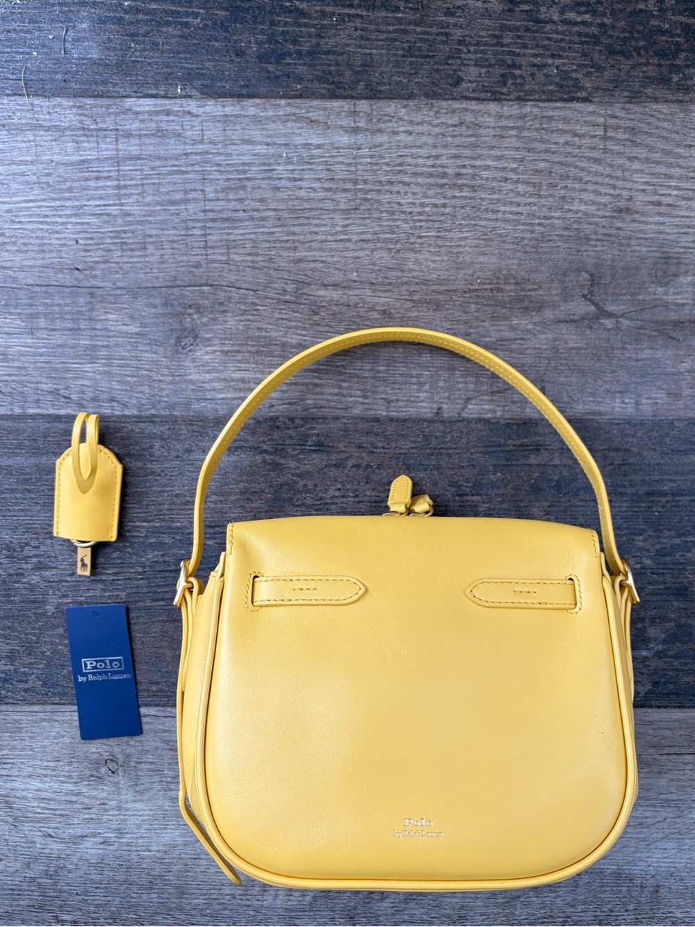 Ralph Lauren mini Yellow Polo ID satchel Shoulder/ hand Bag